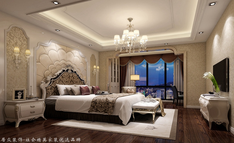 卧室图片来自昆明居众装饰设计工程有限公司在御景新城-欧式185㎡的分享