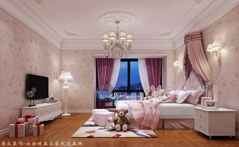 卧室图片来自昆明居众装饰设计工程有限公司在江东四季园-欧式风格-180㎡的分享