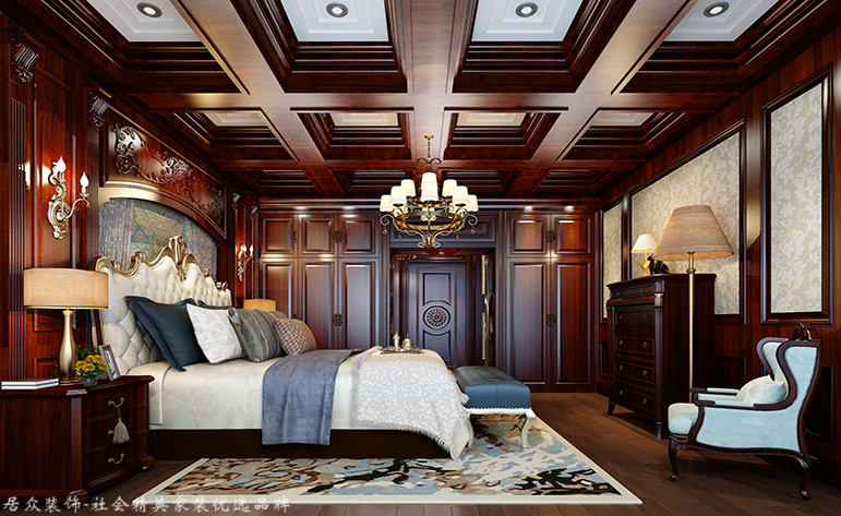 卧室图片来自昆明居众装饰设计工程有限公司在山海湾-美式风格-183㎡的分享