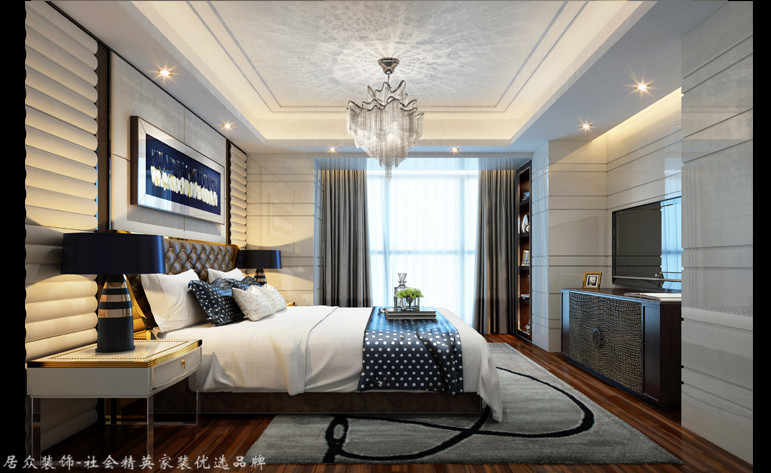 简约 三居 卧室图片来自厦门居众装饰设计工程有限公司在源昌君悦山-现代简约-140㎡的分享