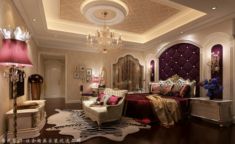欧式 别墅 卧室图片来自杭州居众装饰集团设计院在滨江西溪明珠-欧式风格-242平的分享