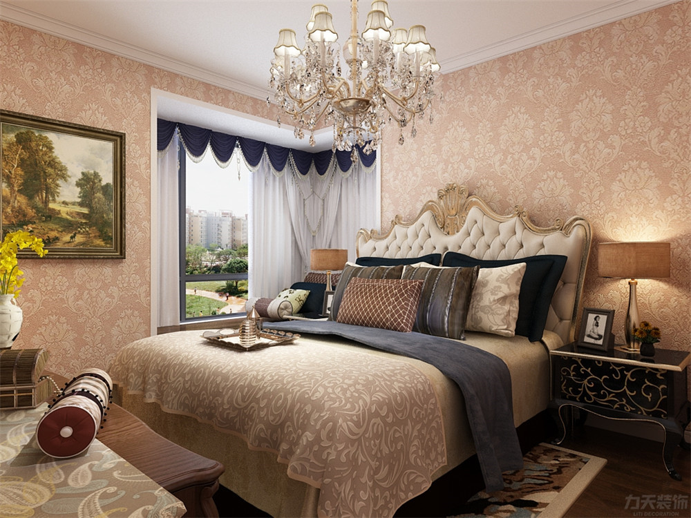 卧室图片来自阳光力天装饰在欧式风格 金隅悦城  93㎡的分享
