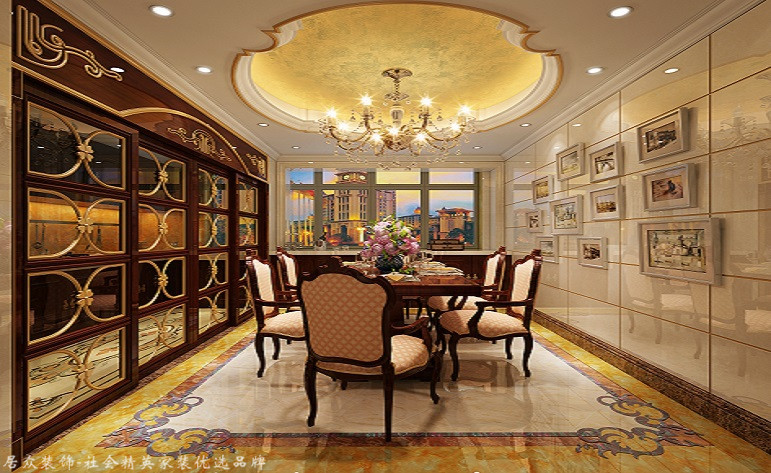 欧式 别墅 餐厅图片来自杭州居众装饰集团设计院在滨江西溪明珠-欧式风格-242平的分享