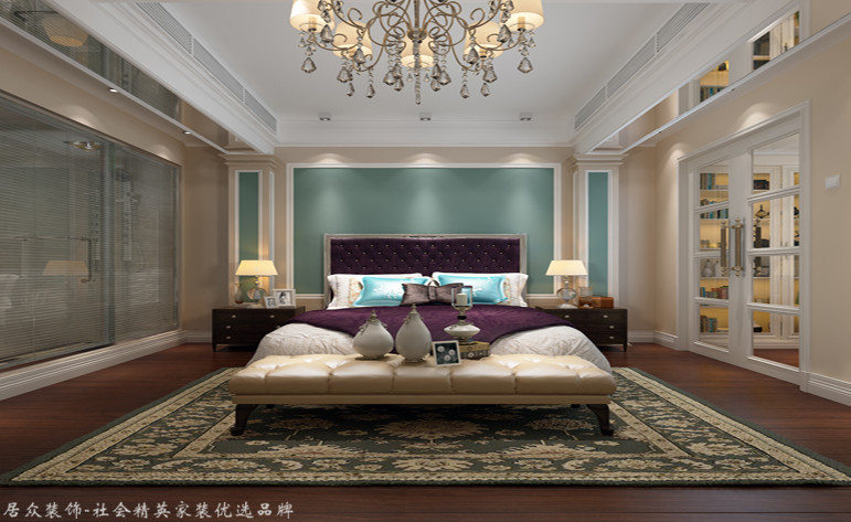 卧室图片来自昆明居众装饰设计工程有限公司在招商海公馆-欧式风格-110㎡的分享