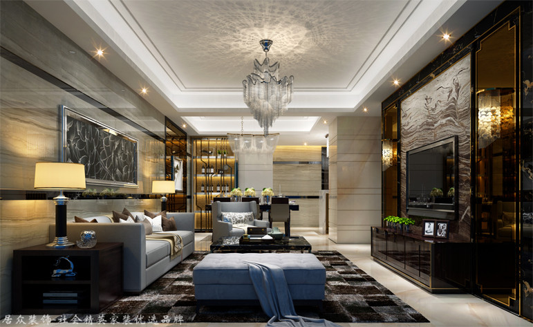 现代 三居 客厅图片来自杭州居众装饰集团设计院在金地自在城-现代风格-122平的分享