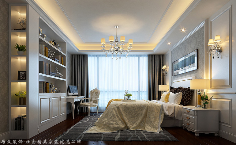欧式 四居 卧室图片来自杭州居众装饰集团设计院在银马公寓 -欧式风格-209平的分享