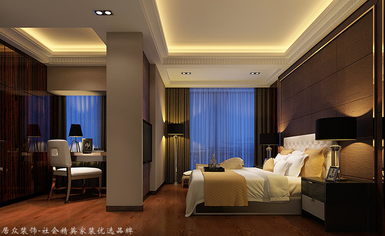 现代 复式 港式 卧室图片来自杭州居众装饰集团设计院在篁外-现代风格-180平的分享