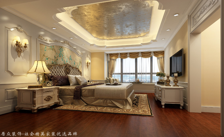 欧式 复式 卧室图片来自厦门居众装饰设计工程有限公司在海峡现代城-欧式风格-200㎡的分享