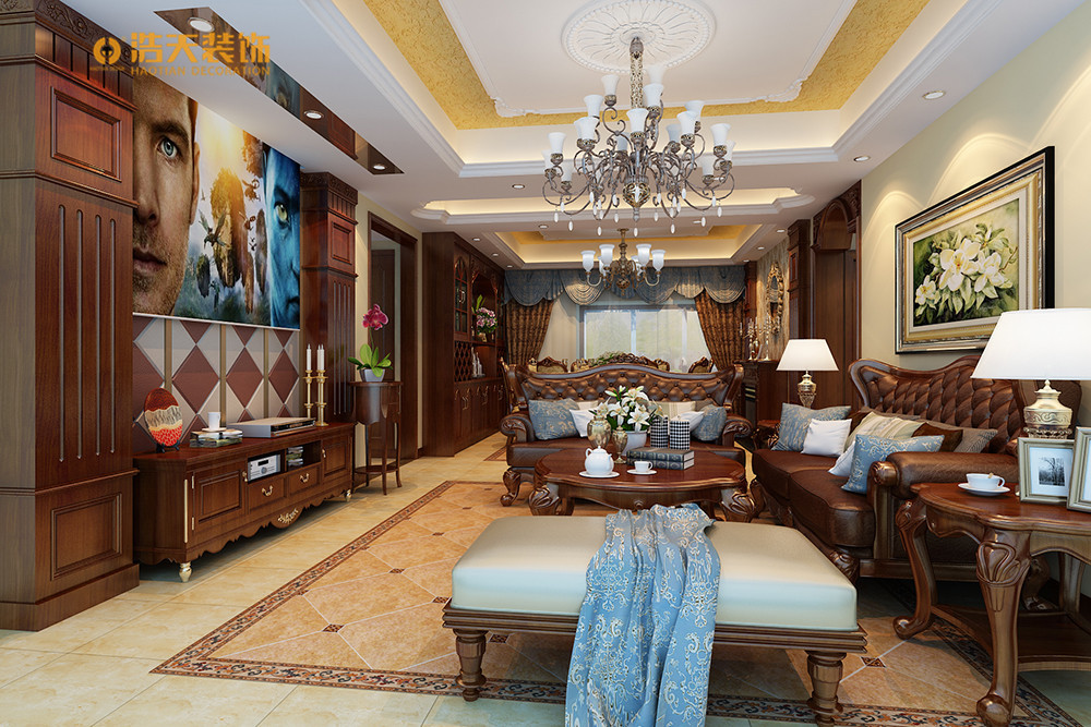 客厅图片来自深圳浩天装饰在浩天装饰前海广场-欧式古典风格的分享