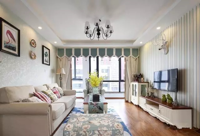 简约 美式风格 三居 客厅图片来自实创装饰上海公司在104平温和柔美3室2厅的分享