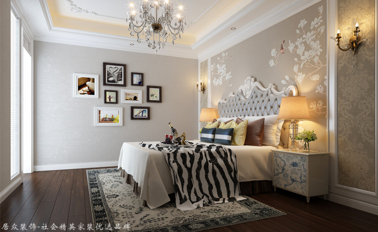 卧室图片来自昆明居众装饰设计工程有限公司在野鸭湖山林别墅-欧式风格-500㎡的分享