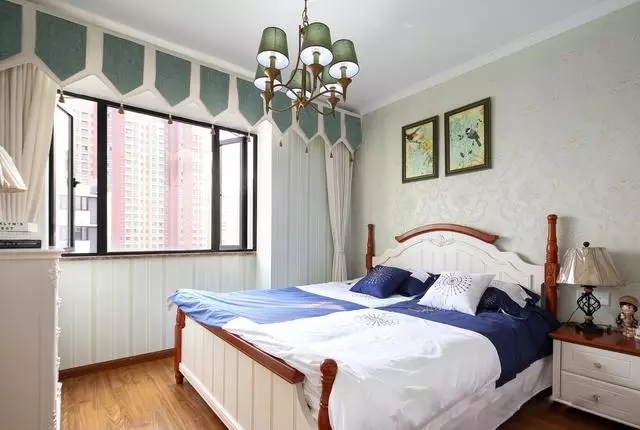 简约 美式风格 三居 卧室图片来自实创装饰上海公司在104平温和柔美3室2厅的分享