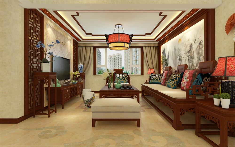 中式 客厅图片来自乐豪斯装饰马志在保利拉菲公馆新中式装修效果图的分享