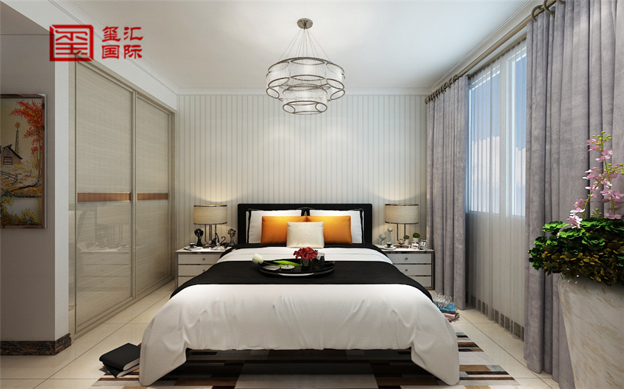中式 五室 白领 玺汇国际 卧室图片来自河北玺汇国际装饰公司在170平华堂聚瑞五居室中式风格的分享