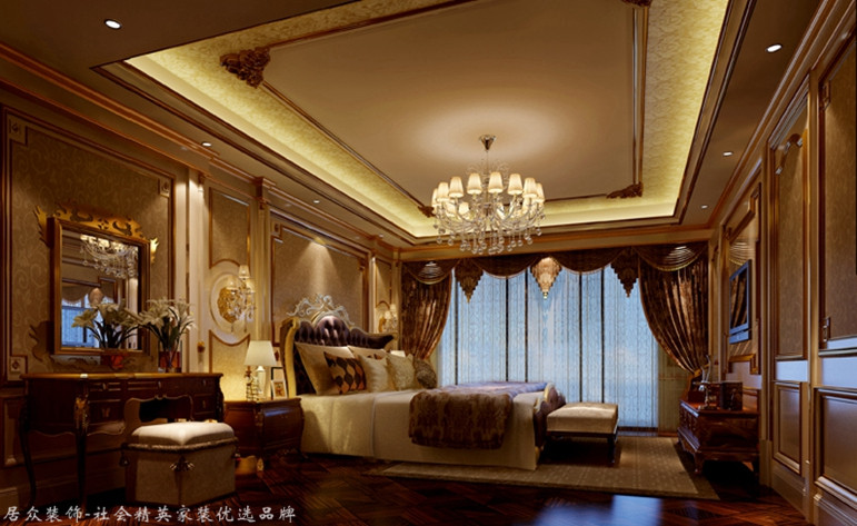 别墅 欧式 混搭 卧室图片来自合肥居众装饰设计工程有限公司在旭辉湖山源著-其他-600㎡的分享