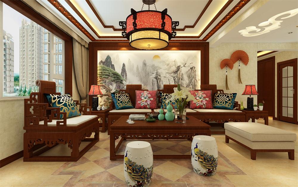 中式 客厅图片来自乐豪斯装饰马志在保利拉菲公馆新中式装修效果图的分享