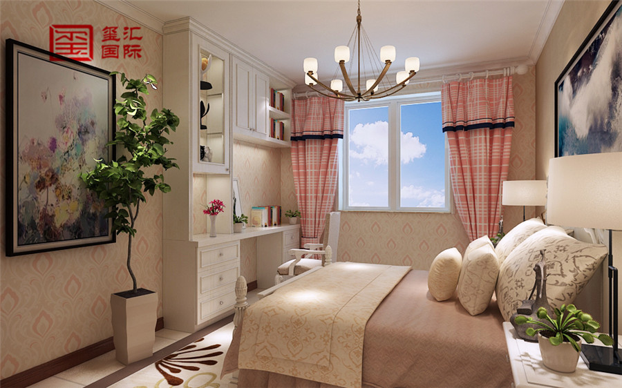 中式 五室 白领 玺汇国际 卧室图片来自河北玺汇国际装饰公司在170平华堂聚瑞五居室中式风格的分享