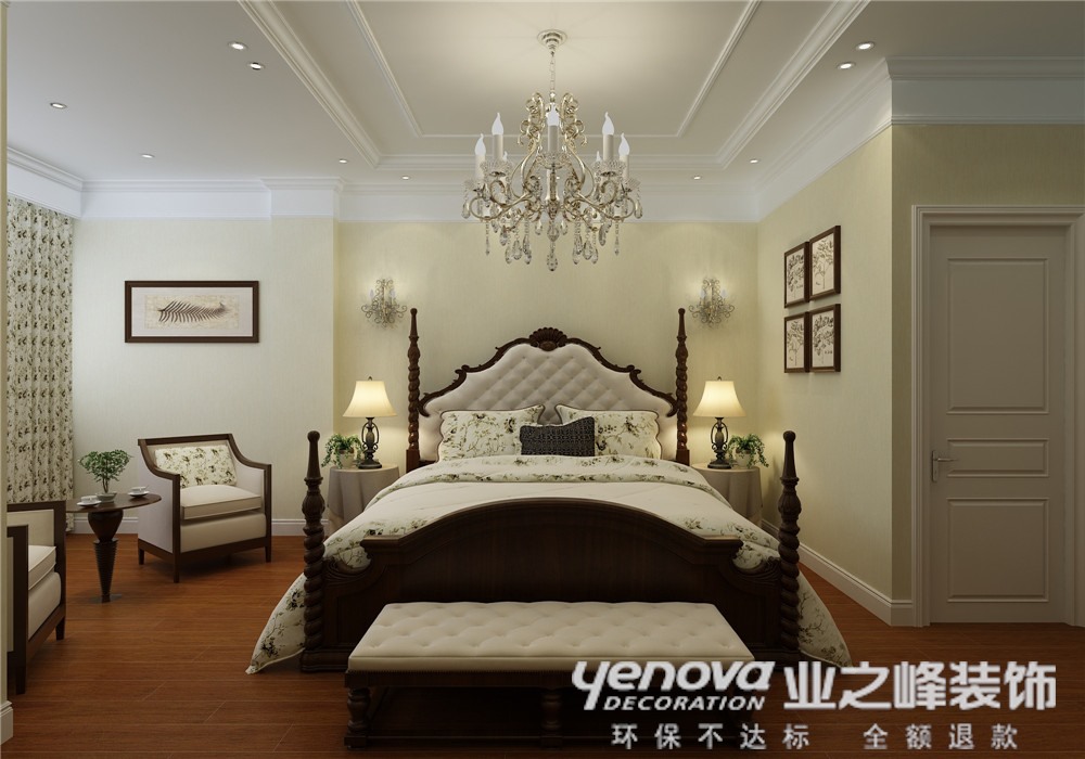 美式 别墅 卧室图片来自青岛业之峰官方客服--小万在青岛小镇 330平 美式风格的分享