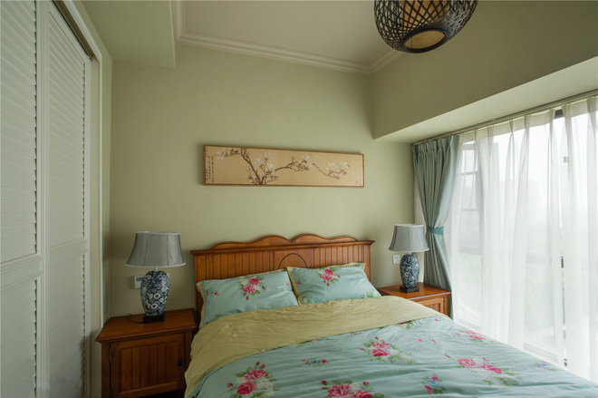 二居 中式风格 苹果装饰 全包装修 卧室图片来自武汉苹果装饰在名士华府的分享