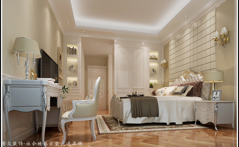 简约欧式 跃层 卧室图片来自杭州居众装饰集团设计院在梧桐公寓-简约欧式-214平的分享