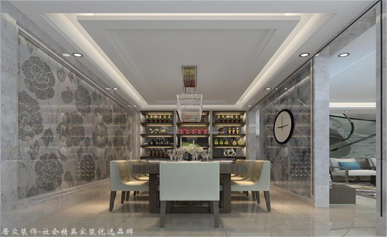 现代 复式 餐厅图片来自杭州居众装饰集团设计院在银树湾-现代风格-205平的分享