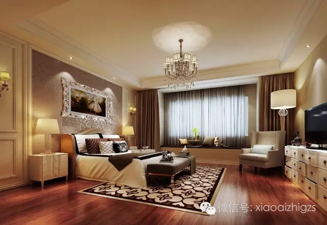 简约 欧式 别墅 卧室图片来自实创装饰上海公司在实创装饰大宅定制-时尚简欧风的分享