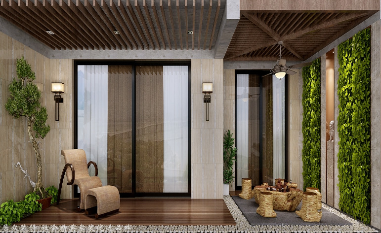阳台图片来自昆明居众装饰设计工程有限公司在九夏云水-中式风格-200㎡的分享