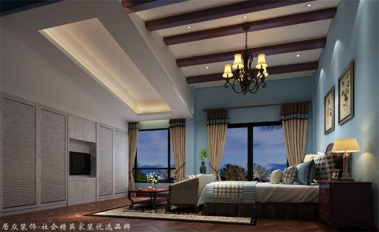 田园 别墅 卧室图片来自杭州居众装饰集团设计院在名城公馆-田园风格-272平的分享