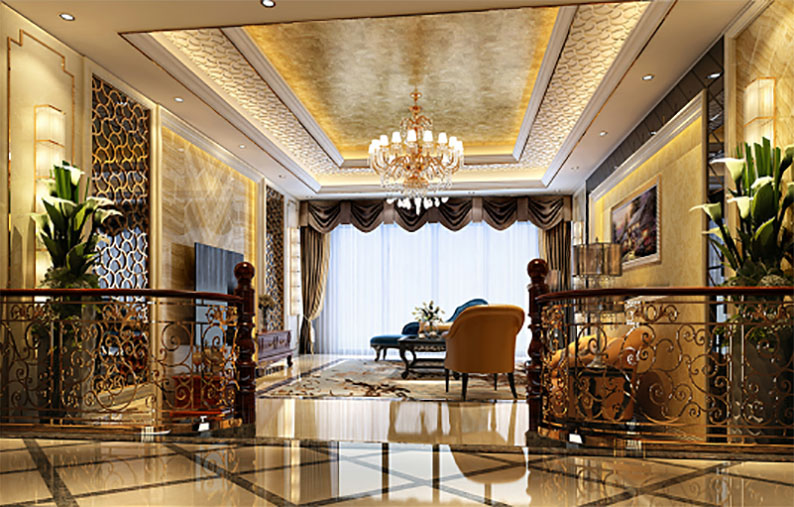 客厅图片来自安基国际设计在梵登雅居的分享