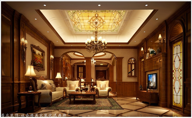 三居 美式 客厅图片来自厦门居众装饰设计工程有限公司在国贸天琴湾-美式风格-157㎡的分享
