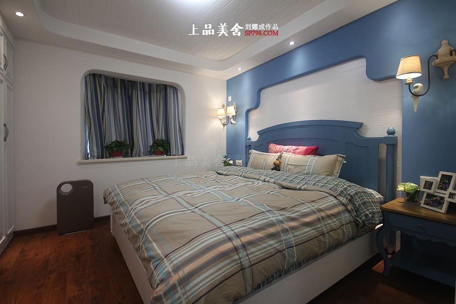 二居 旧房改造 80后 地中海 卧室图片来自刘耀成在情定爱琴海的分享
