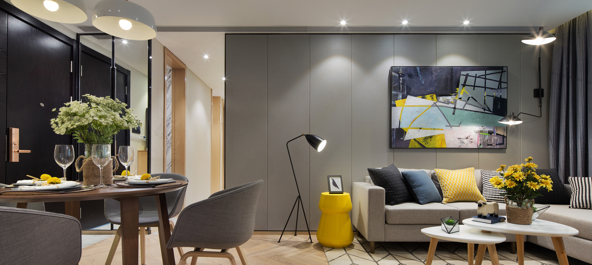 客厅图片来自翼森设计在北欧二套的分享
