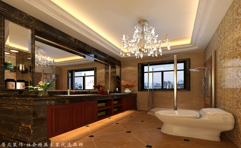 欧式 别墅 卫生间图片来自杭州居众装饰集团设计院在泊林漫谷-欧式风格-300平的分享