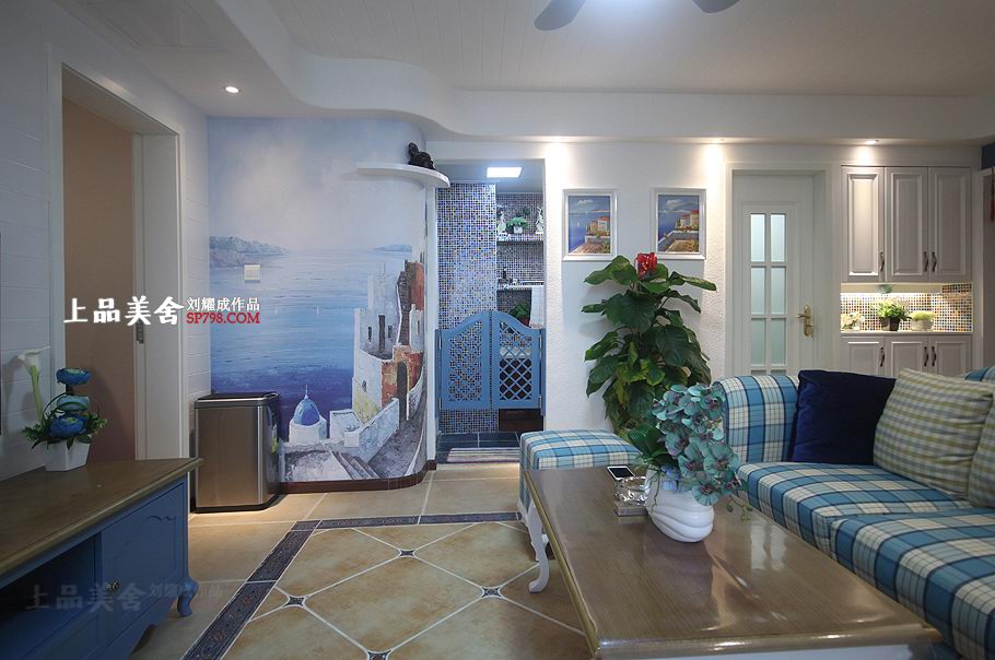 二居 旧房改造 80后 地中海 客厅图片来自刘耀成在情定爱琴海的分享