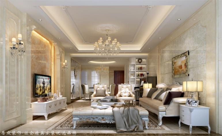 简欧 三居 客厅图片来自杭州居众装饰集团设计院在上尚庭-简欧风格-115平的分享