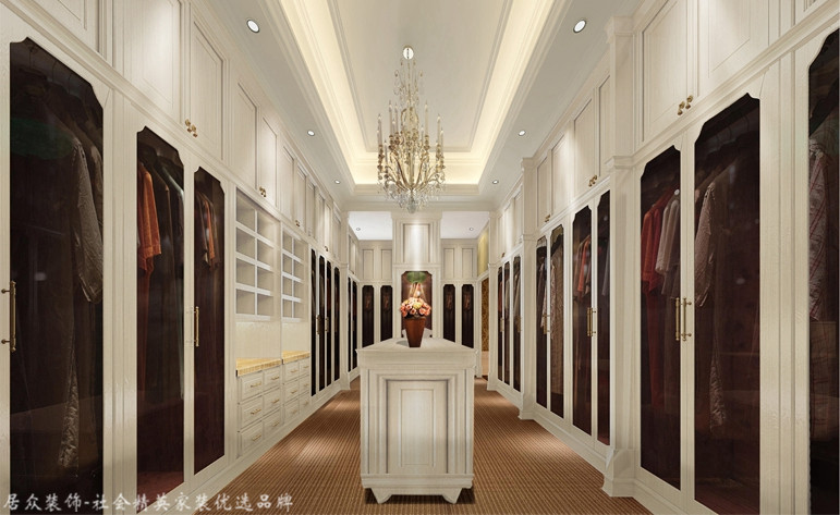 新古典 别墅 衣帽间图片来自杭州居众装饰集团设计院在白马山庄-新古典风格-460平的分享
