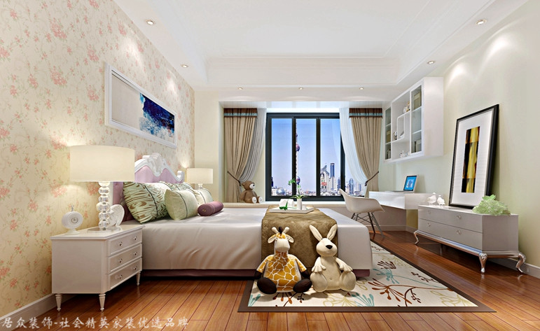 中式 四居 白领 卧室图片来自杭州居众装饰集团设计院在郁金香岸-中式风格-290平的分享