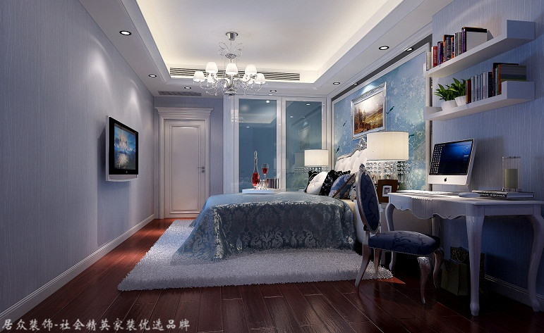 欧式 四居 80后 卧室图片来自杭州居众装饰集团设计院在德信晓城-欧式风格-211平的分享