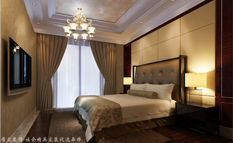 新古典 别墅 卧室图片来自杭州居众装饰集团设计院在白马山庄-新古典风格-460平的分享