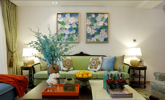 客厅图片来自武汉苹果装饰在苹果装饰  中民仁寿里的分享