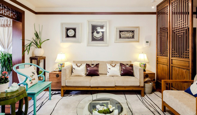 客厅图片来自武汉苹果装饰在苹果装饰  招商江湾国际的分享
