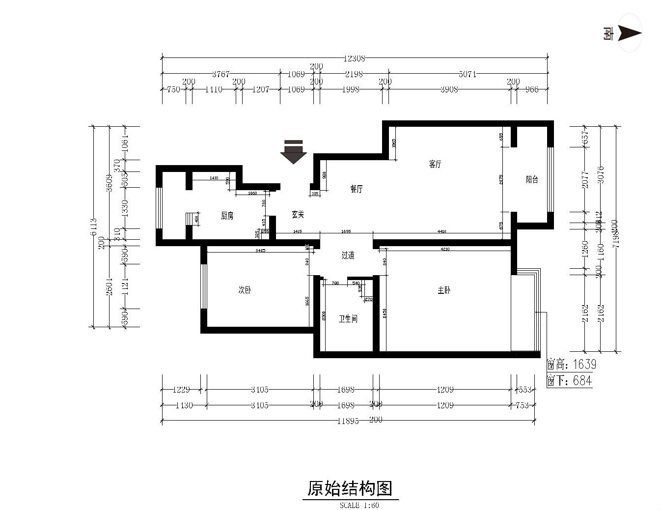 新中式风格 二居 女儿房 户型图图片来自业之峰装饰旗舰店在梦回桃花源的分享