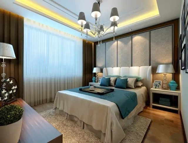 简约 中式 三居 卧室图片来自实创装饰上海公司在当现代邂逅中式的分享