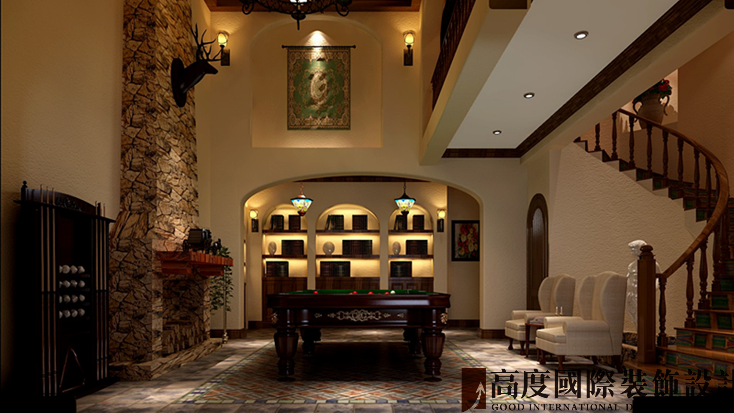 别墅 托斯卡纳 田园 客厅图片来自高度国际装饰宋增会在远洋傲北410平米托斯卡纳的分享
