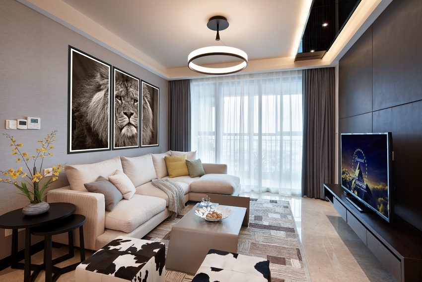 客厅图片来自美家堂装饰小刘在成都140平米现代风格雅居的分享