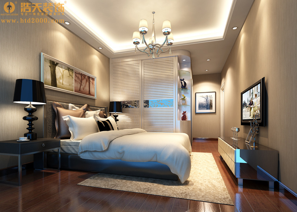 卧室图片来自深圳浩天装饰在浩天装饰翡翠海岸-现代风格的分享
