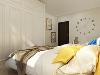 卧室是户主私人休息的空间，为了满足户主的情感和心理的需求，本案采用较暖的色系。满足修休息睡眠，营造出安静，祥和的气氛。