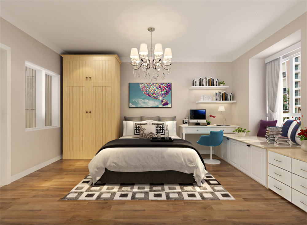 二居 现代 林庭公寓 卧室图片来自阳光放扉er在力天装饰-林庭公寓-75㎡-现代的分享