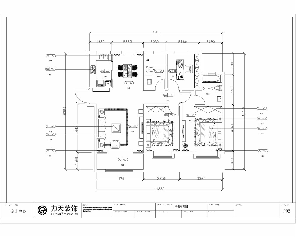 中冶贤德公 欧式 三居 户型图图片来自阳光放扉er在力天装饰-中冶贤德公馆120㎡欧式的分享