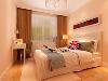 卧室整体温馨舒适，整体空间为暖色系，配以的地板加上充足的采光使床头增加活力。让卧室更加魅力。